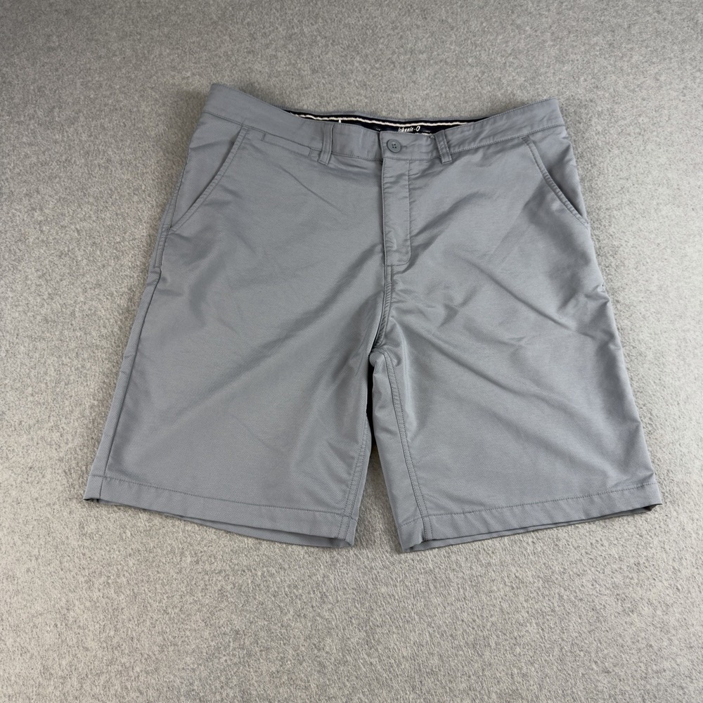 johnnie-O Mens Sz 35 Gray Prep-Formance Stretch Golf Shorts Chino